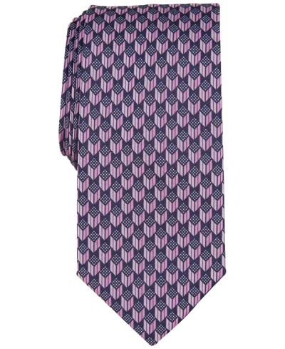 Perry Ellis Men's Briscoe 3d Cube Tie In Purple