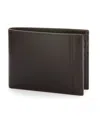 Perry Ellis Men's Brown Genuine Leather Glazed Wallet, Polyester, Regular In Brown
