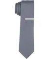 Perry Ellis Men's Canamar Mini Slim Tie In Charcoal,black