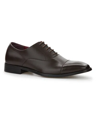 Perry Ellis Men's Cap Toe Dress Shoes In Coffee,brown