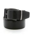 Perry Ellis Men's Carbon Leather Reversible Belt In Black