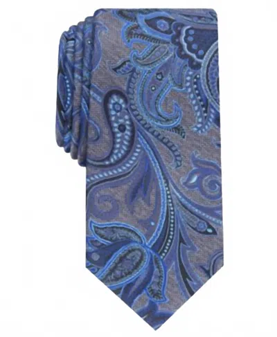 Perry Ellis Men's Carver Paisley Tie In Brown In Blue