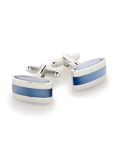 Perry Ellis Men's Cat Eye Cufflinks In Cats Eye Blue