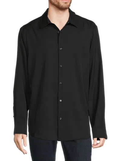 Perry Ellis Men's Classic Button Down Shirt In Black