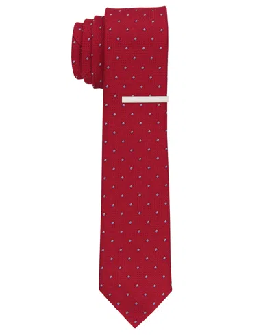 Perry Ellis Men's Conley Neat Slim Tie In Red