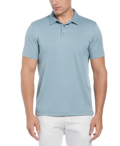 Perry Ellis Men's Cool Interlock Polo In Citadel,blue