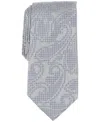 Perry Ellis Men's Cotter Paisley Tie In Silver