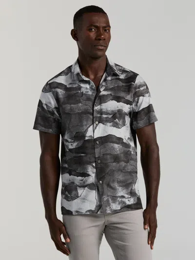 Perry Ellis Men's Cotton Abstract Wave Print Shirt In Black