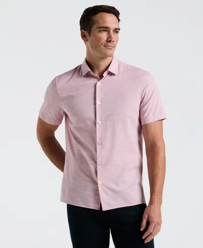 Perry Ellis Men's Cotton Dobby Shirt In Cardinal,red
