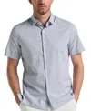 Perry Ellis Men's Cotton Dobby Shirt In Blue
