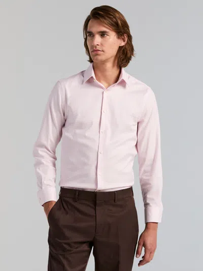 Perry Ellis Men's Cotton Dobby Slim Fit Dress Shirt In Cameo Pink