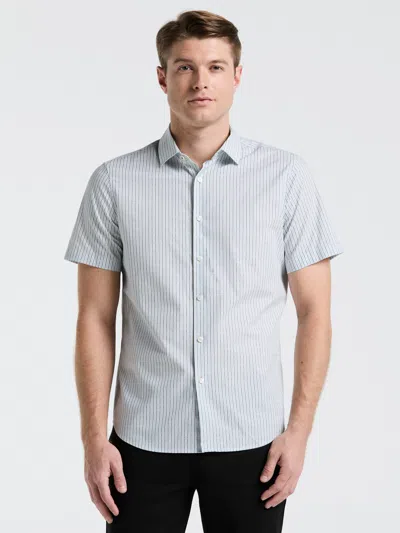 Perry Ellis Men's Cotton Dobby Stripe Shirt In Blue