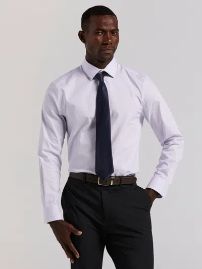 Perry Ellis Men's Cotton Mini Plaid Slim Fit Dress Shirt In Purple