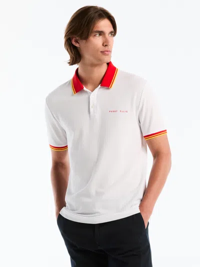 Perry Ellis Men's Cotton Pique Polo Shirt Spain Edition In Multi
