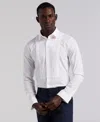 Perry Ellis Men's Cotton Slim Fit Dobby Dress Shirt In White