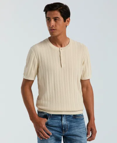 Perry Ellis Men's Cotton Stripe Crewneck Sweater In Multi