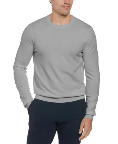 Perry Ellis Men's Crewneck Tech Pullover Sweater In Smoked Heather