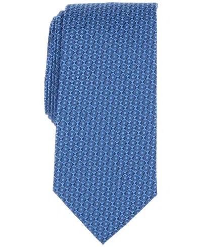 Perry Ellis Men's Cronan Geo-pattern Solid Tie In Blue