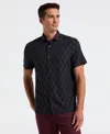 Perry Ellis Men's Cube Geo Jacquard Print Shirt In Blue