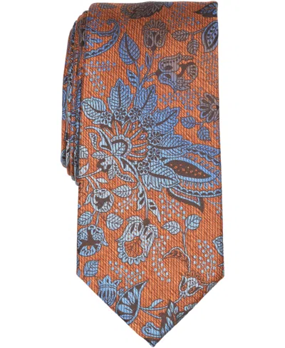 Perry Ellis Men's Deason Paisley Classic Tie In Cognac