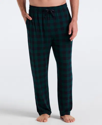 Perry Ellis Men's Deluxe Touch Buffalo Plaid Sleep Pant In Green