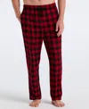 Perry Ellis Men's Deluxe Touch Buffalo Plaid Sleep Pant In Red