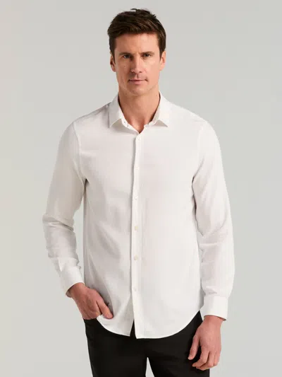 Perry Ellis Men's Diamond Jacquard Button Down Shirt In Bright White