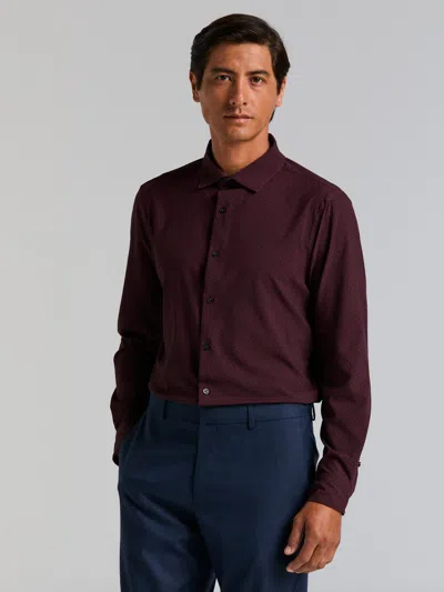 Perry Ellis Men's Diamond Print Slim Fit Shirt In Burgundy