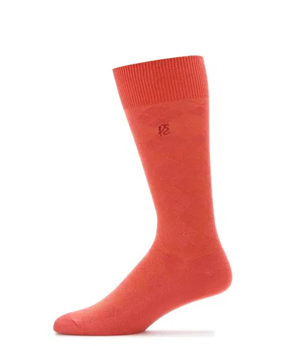 Perry Ellis Men's Diamond Stitch Logo Socks In Red