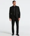 Perry Ellis Men's Dobby Louis Slim Fit Suit Pants In Black