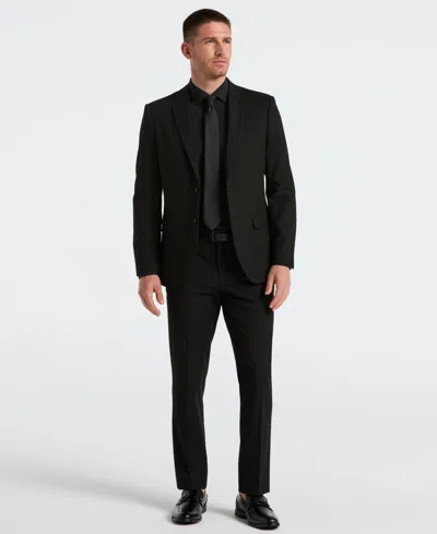 Perry Ellis Men's Dobby Louis Slim Fit Suit Pants In Black