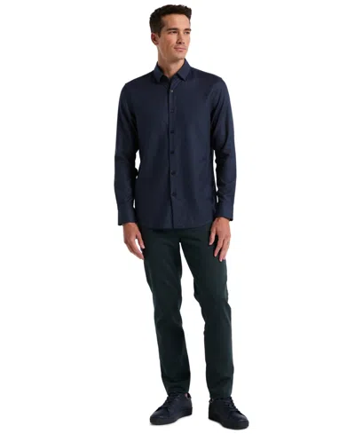 Perry Ellis Men's Double-weave Slim-fit 5-pocket Pants In Black