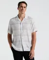 Perry Ellis Men's Ecoveroâ¢ Camp Collar Textured Print Shirt In Bright White