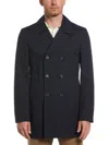 Perry Ellis Men's Elias All Weather Nylon Pea Coat In Blue