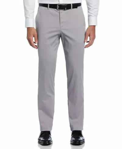 Perry Ellis Men's Essentials Slim Fit Cotton Active Waistband Dress Pant In Stone Chiesled In Multi