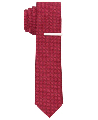 Perry Ellis Men's Evin Mini Tie In Re,red