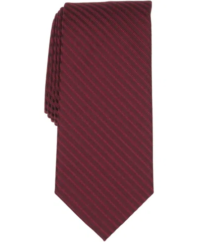 Perry Ellis Men's Fenwich Striped Tie In Burgundy