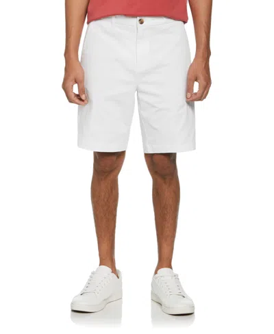 Perry Ellis Men's Flat Front Stretch Chino Short In Bright White