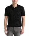 Perry Ellis Men's Floral Jacquard Polo Shirt
