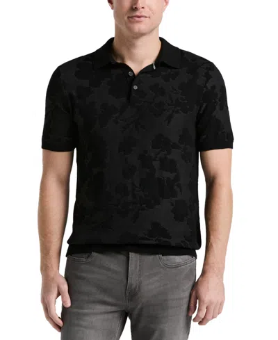 Perry Ellis Men's Floral Jacquard Polo Shirt