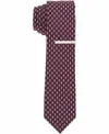 Perry Ellis Men's Gainer Mini Slim Tie In Red