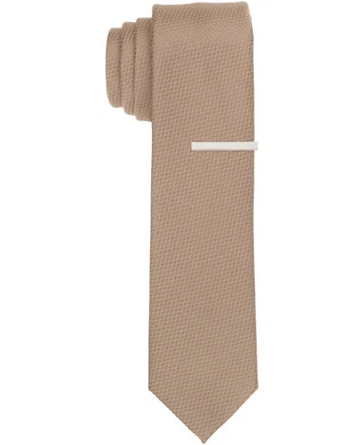 Perry Ellis Men's Garratte Micro Slim Tie In Taupe,beige