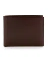 Perry Ellis Men's Genuine Glazed Leather Wallet In Burgundy,red