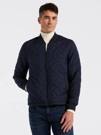 Perry Ellis Men's Geo Quilted Jacket In Blue