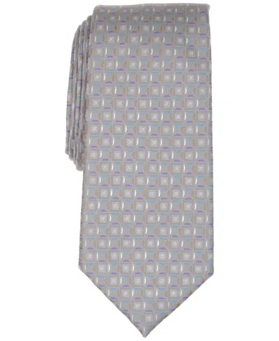 Perry Ellis Men's Geometric Pattern Tie In Gray