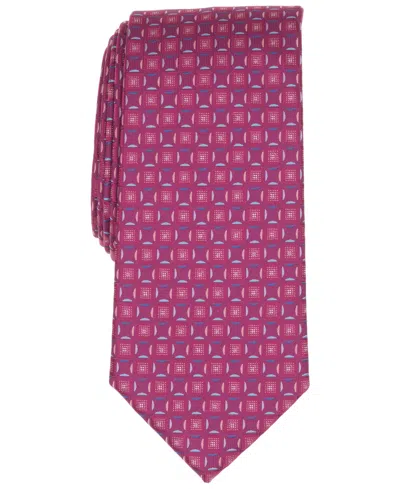 Perry Ellis Men's Geometric Pattern Tie In Pink