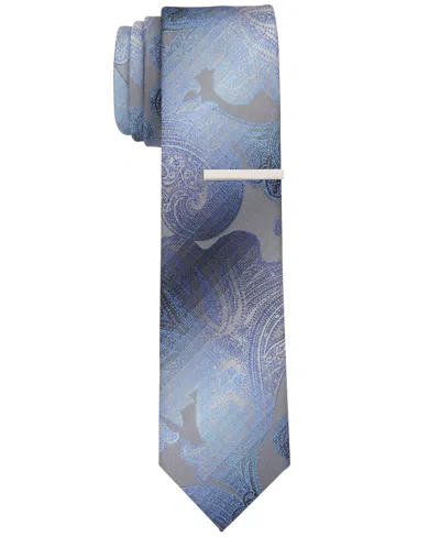 Perry Ellis Men's Gilbert Paisley Slim Tie In Navy,blue