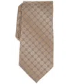 Perry Ellis Men's Gordan Classic Grid Tie In Taupe