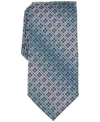 Perry Ellis Men's Gordan Classic Grid Tie In Turquoise