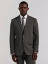 Perry Ellis Men's Grey Windowpane Slim Fit Suit Jacket In Gray